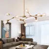 Lámpara de araña para sala de estar escandinava Lámparas moleculares atmosféricas Estilo industrial creativo y elegante Lámpara LED para dormitorio Simple y moderna para comedor