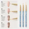 Conjunto de Canetas Liner para Nail Art Popular Transfronteiriço, Canetas de Pintura Profissionais Ultrafinas, Pincéis para Nail Art com Ponta de Agulha para Desenho de Linha Francesa