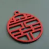 Suministros: Colgante de Carácter Doble Felicidad DIY, Accesorios para el Festival del Bote del Dragón, Piezas de Joyería Versátiles de Aleación de Zinc para Atraer Riqueza y Mejorar la Fortuna, Doble Felicidad Rojo Brillante