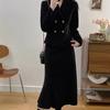 Jaqueta Curta Preta Fashionável Estilo Coreano 2026 Primavera Novo Design Casual Elegante Estilo Deusa Tendência Terno