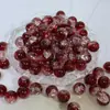 8mm Vidro Transparente de Gelo Gradiente Rachado pelo Gelo Contas Soltas Contas Explosivas Contas Redondas DIY Pulseira Tecida à Mão Pulseira Contas Decorativas