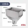 Embudo de Lluvia de Acero Inoxidable 304, Colector de Agua de Tubería de Drenaje Engrosada, Embudo de Acumulación de Agua de Pared, Embudo de Drenaje Cuadrado 201