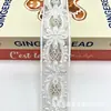 Nuevo Estilo Étnico Bordado con Cuentas en Tubo Ancho Accesorios de Industria Pesada Encaje Vestido Vestido de Boda Accesorios para Ropa de Espectáculo Decoración