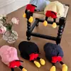 Gorra de Béisbol con Trasero de Mickey Amarillo Leche Linda Cara de Mujer Diseño de Visera Pequeña Gorra Versátil