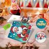Tarjetas de Felicitación Navideñas Populares Transfronterizas Multiserie Hechas a Mano con Diamantes Juego de 9 Piezas con Sobres Pegatina de Diamante Dibujos Animados Juego de 6 Piezas