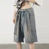 Shorts Jeans Masculino Verão Retrô Americano Estilo de Rua Calças Frescas Marca de Moda High Street Largos Casuais Perna Larga Comprimento do Joelho