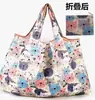 Bolsa de Hombro Plegable Nueva de Dibujos Animados Transfronteriza Bolsa de Compras Grande Portátil de Gran Capacidad Bolsa de Compras para Supermercado