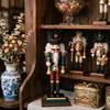 Cascanueces de Navidad Figura de Madera Adorno Forma de Soldado Mesa de Sala de Estar Ventana Decoración Festiva