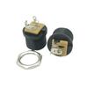 Soquete DC DC-021 com Trava, Soquete de Alimentação com Porca, Conector Fêmea de Plástico, Tipo Vertical Redondo de Três Pinos com Porca
