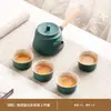 Conjunto de Chá Kung Fu de Cerâmica Preta Pequeno para Uso Doméstico, Bule e Xícara de Chá Cerâmicos para Uma Pessoa para Beber Individualmente em Hotel ou Dormitório