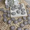 Caixa Mágica de Cristal Branco Natural Acessórios de Jade Redondos com Furo Material para Cordão de Pulseira de Miçangas Trançado DIY
