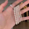Novo Pulseira Clássica de Pérola Imitação Simples e Fashion Leve Luxo Leve Luxo Alto Padrão Versátil Contas de Concha Anel Liso Joias Atacado