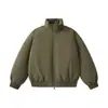 Chaqueta acolchada de color liso 2026 con cuello alto, abrigo de algodón a prueba de viento y cálido para hombre, chaqueta de algodón engrosada para otoño e invierno
