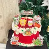 Decoração de Bolo de Natal 2025 Estrela de Natal Urso Laço Coelho Enfeites Linha de Natal Cachorro Plug-in Plug-in