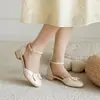 Zapatos para Niños Sandalias Talla Tacón Grueso Borde Zapatos Infantiles Talla 432024 Bajos Nuevos 28 Moño Hueco Comercio Exterior Mujer