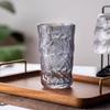 Taza de té de vidrio grueso para el hogar, vaso de whisky de aspecto alto, vaso de cerveza con patrón de glaciar, taza para bebidas de jugo