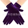Accesorios para Mujer de los Años 1920 Spandex Satén Flocado Guantes de Charol Accesorios de Disfraz para Fiesta de Baile Transfronteriza en Stock