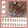 Uña postiza blanca de moda europea y americana, manicura terminada, flash fino de oro roto francés, todo partido, elegante, lote mixto