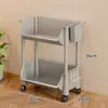 Estante de Almacenamiento de Snacks Móvil Sala de Estar Cocina Estante de Almacenamiento de Frutas Carrito Multicapa Estante de Almacenamiento Multifuncional para el Hogar