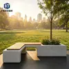 Instituto de Diseño UHPC caja de flores hueca para empalmar banco de descanso largo para ocio banco largo calle comercial GRC forma irregular banco de descanso paisajístico