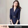 Al por mayor Nuevo Conjunto de Traje Profesional Slim-Fit Gris Sin Cuello para Mujer para Primavera y Otoño Tienda de Joyería Salón de Belleza Tienda de Oro Ropa de Trabajo