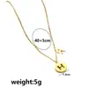 Estilo Dulce Genial Hip Hop Letra H Collar de Acero de Titanio No se Desvanece Cadena Sencilla de Moda para Mujer Cadena para Clavícula Colgante Caliente Cadena Integrada