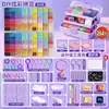 Nova versão conjunto completo de ferramentas, kit de material DIY com miçangas de fusão, pacote suplementar, caneta para miçangas, placa para miçangas, caixa para miçangas atacado