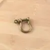 Chaveiro Pingente Fivela de Ferradura Liga de Zinco Bronze Antigo Acessório de Couro Artesanal DIY
