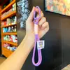 Direto da Fábrica Estilo Simples Corda Trançada Feita à Mão Bloqueio de Cores Cordão Chaveiro Capa de Celular Alça de Mão Portátil DIY Estilo Moderno