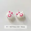 [Wangyang] Material e acessório para corrente de celular DIY temático de queijo Hello Kitty pintada de azul e branco em formato de estrela de acrílico