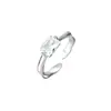 Anel de zircônia estilo coreano estilo ins feminino não desbota design de nicho joia de luxo leve anel de dedo indicador aberto atacado