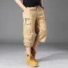 Pantalones Deportivos para Hombre Europeos y Americanos con Múltiples Bolsillos, Pantalones Casuales de Siete Puntos, Shorts de Trabajo Resistentes para Exteriores Sueltos, Elegantes