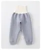 Calça Quente Protetora de Barriga para Bebê, Roupa para Recém-Nascido, Calça de Algodão Acolchoada para Recém-Nascido, Roupa Íntima Infantil para Outono e Inverno, Calça com Abertura no Gancho para Primavera e Outono