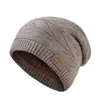Gorro de Punto Europeo y Americano para Hombre Cálido de Invierno Circunferencia de Cabeza Grande Gorro para el Frío Forrado de Polar Resistente al Frío para Exteriores Gorro de Lana para Mujeres Pequeñas