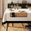 Toalha de Mesa de Luxo Leve de Alta Qualidade Impermeável e à Prova de Óleo Estilo Retro Americano Dopamina Tapete para Mesa de Jantar Estilo Ins Toalha de Mesa para Mesa de Centro