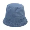2024 Primavera y Otoño Nuevo Influencer de Internet Sombrero de Pescador Retro de Mezclilla para Hombres y Mujeres Estilo Coreano Moda Más Fácil de Combinar Sombrero de Cubeta Plisado de Moda para Mujeres