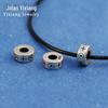 S925 Prata Tailandesa Contas Foscas Vintage Contas Espaçadoras com Contas Pulseira Corda Trançada Acessórios de Prata DIY Acessórios Joias de Prata
