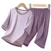 Roupas de Casa Infantis para Meninos e Meninas Conjunto Infantil Pijama de Bebê Roupa para Ar Condicionado Manga Curta Shorts Classe A Verão Anti-mosquito Modal