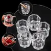 Taza Octagonal de Vidrio para Nail Art 1 Pieza Taza Lavable para Limpieza de Pinceles y Mezcla de Colores, Herramienta Reutilizable de Maquillaje, Taza para Mezclar Colores de Nail Art y Tatuajes