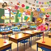 Temporada de Formatura Decoração de Sala de Aula Escolar Bandeira Puxando Cartão de Levantar a Mão Exame de Admissão ao Ensino Médio Cerimônia de Formatura Layout da Atmosfera da Cena