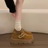 Mocasines Slip-On estilo Birkenstock de suela gruesa para aumentar la altura para mujer, Nuevo modelo 2026, Talla 34, Zapatos casuales versátiles retro para estar en casa