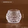 Portavelas Creativo de Cristal, Decoración de Atmósfera para Mesa, Textura de Alta Transparencia, Adorno de Escritorio de Nicho, Accesorio para Cena a la Luz de Velas