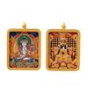 Pendente Manjusri de Wutai Mountain Novo Wuye Colar com Pingente de Buda Thangka Mão da Sorte Pintado à Mão Dupla Face Artesanal