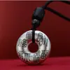 Cinco Estilos de Collar Ping An Kou: Cien Bendiciones, Mantra de Seis Caracteres, Pixiu, Carácter Fu Grande, Paz y Alegría, Cordón Negro Chino, Unisex