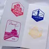 Libro de Pasaporte con Sello de Despacho de Aduanas de Qingdao, Colección de Sellos de Check-In de Atracciones, Libro de Viaje Creativo con Diseño Hueco, Libro de Check-In en Blanco
