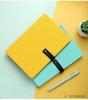 Libreta A5 de oficina de negocios de piel sintética PU simple con hebilla íntima, set de regalo de libreta con LOGO