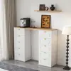 Gabinete de acero de cinco cajones de pie multicapa arte de hierro para el hogar gabinete de cajones mesa de noche de dormitorio gabinete de cajones de chapa metálica multifuncional ecológico