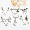 Accesorios de joyería de aleación de plata de Xizang pulsera de cadena de seguridad pulsera de cristal DIY pulsera joyería accesorios de cadena de cola de plata antigua