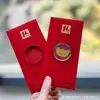 Adesivos de Telefone de Ouro Puro 999 para o Festival da Primavera, Artesanato em Metal de Envelope Vermelho de Alta Qualidade, Presentes para Reunião Anual