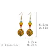 Pendientes Artísticos Retro Asimétricos de Corazón de Joyería Vintage de Segunda Mano Pendientes Trendy Coloridos de Perla de Vidrio Resistentes